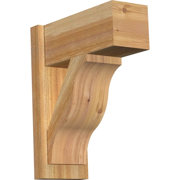 Ekena Millwork Funston Block Rough Sawn Outlooker, Western Red Cedar, 8"W x 18"D x 22"H OUT08X18X22FST05RWR - main